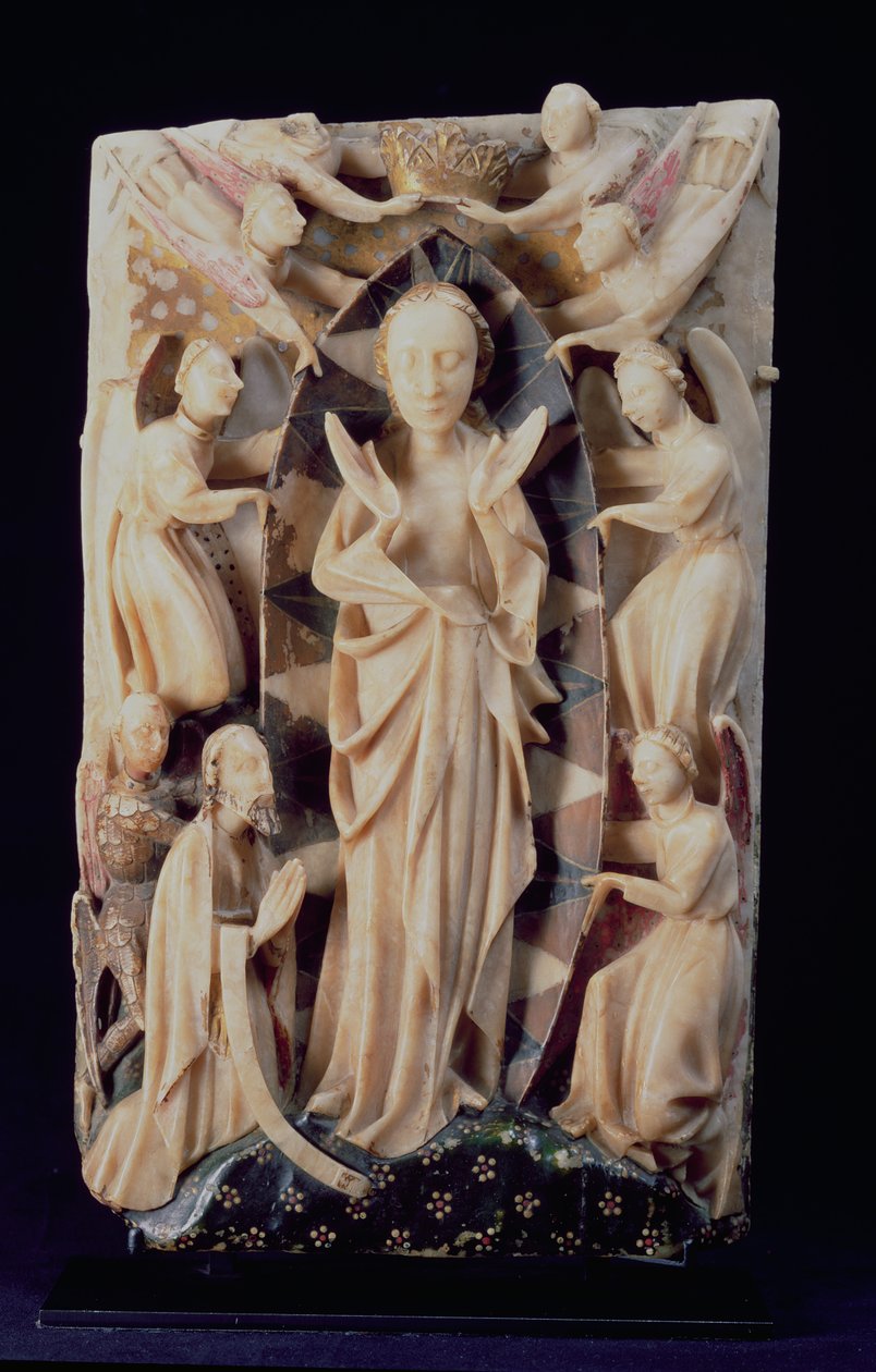 Jomfruens antagelse (alabaster) af English School