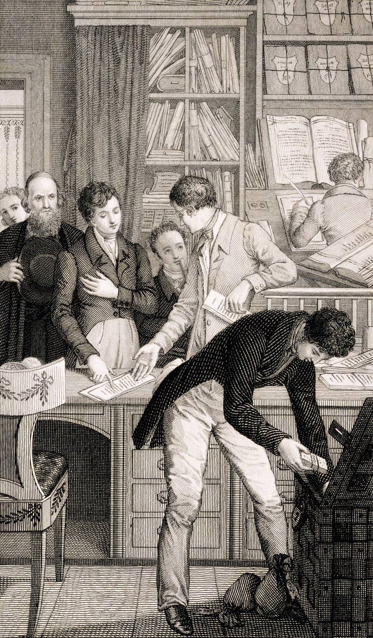 I banken, c.1800 af English School