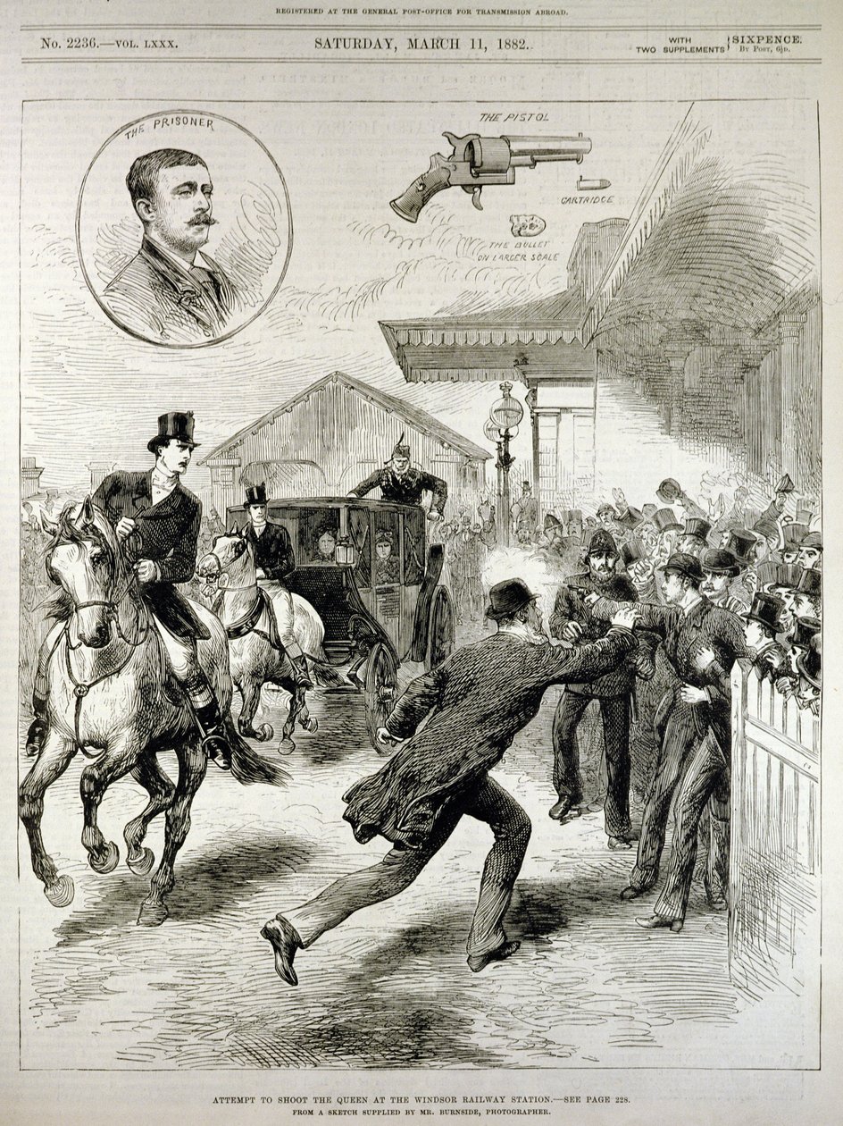Forsøg på at skyde dronningen på Windsor Railway Station, fra 