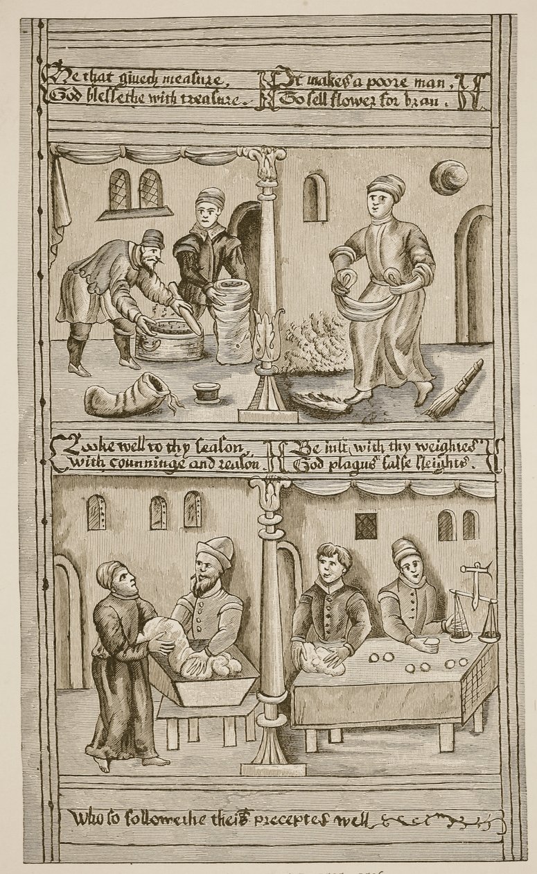Bakers of York, 1595-1596 (sepia foto) af English School