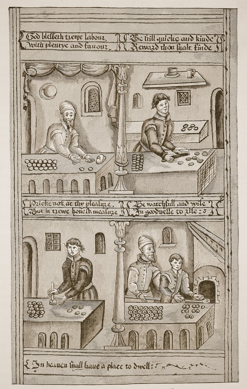 Bakers of York, 1595-1596 (sepia foto) af English School
