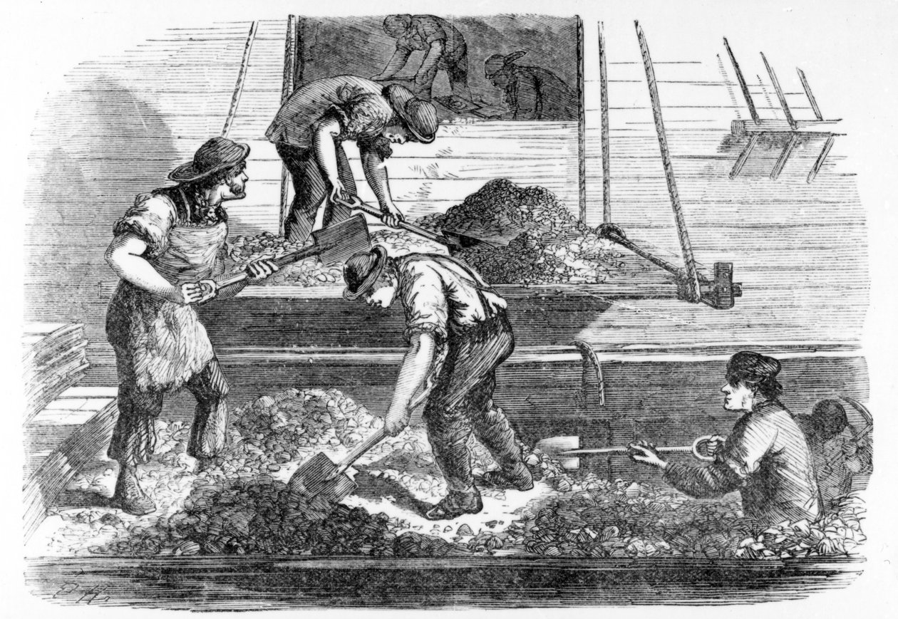 Ballast-heavers på arbejde i poolen, illustration fra 