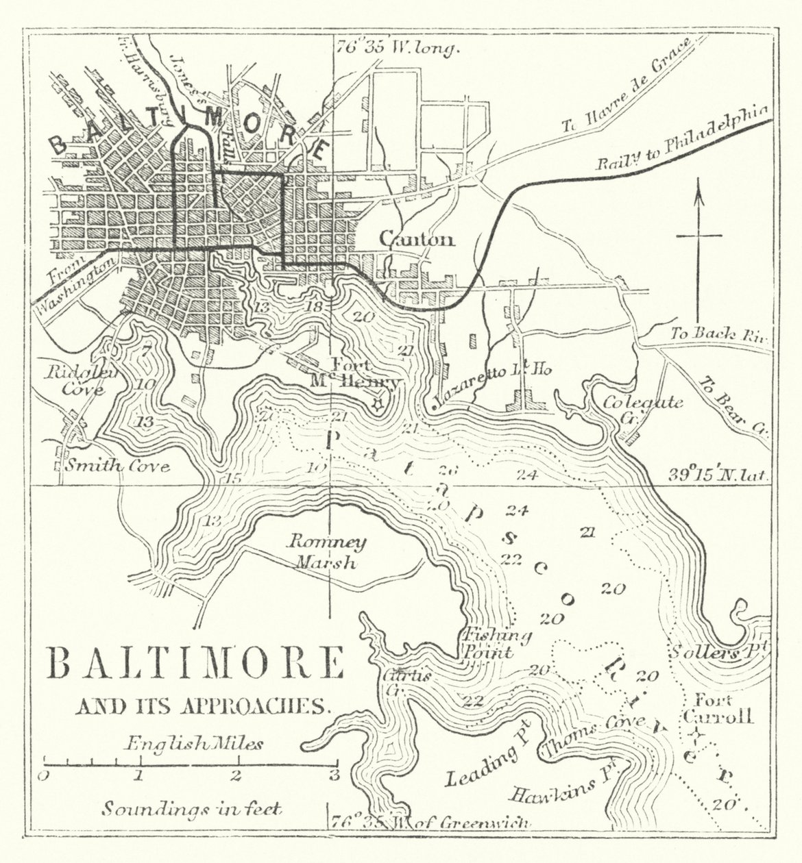 Baltimore og dens indfaldsveje (stik) af English School