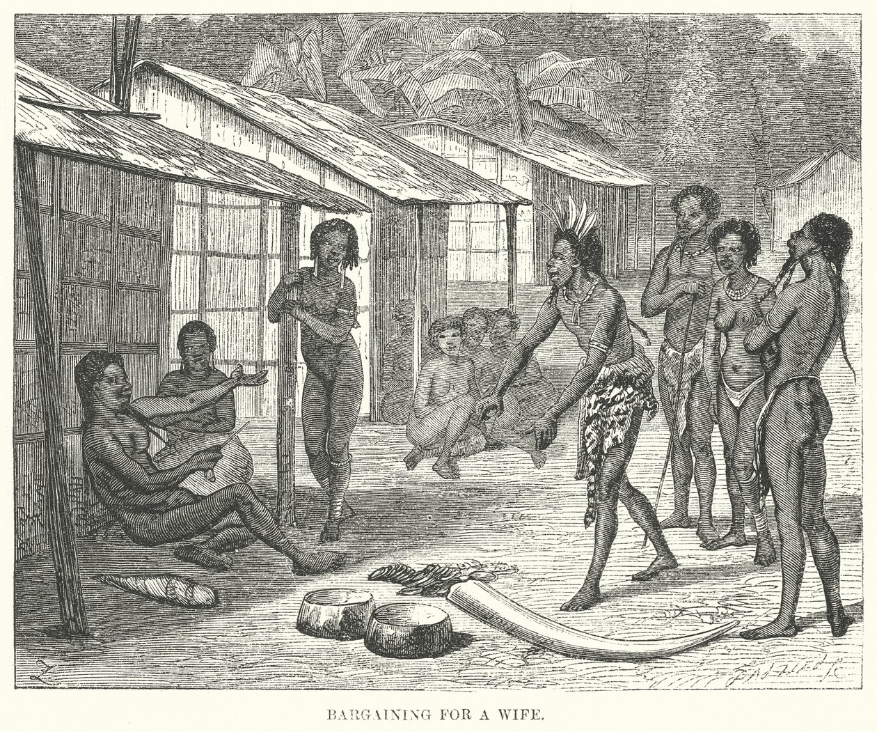 Forhandling om en hustru (kobberstik) af English School