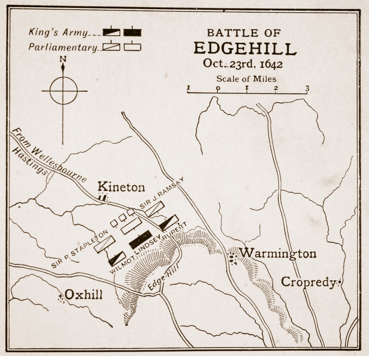 Slaget ved Edgehill, 23. oktober 1642 af English School
