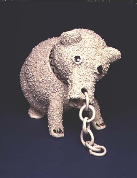 Bjørnekande eller krukke, ca. 1740-70 (saltglaseret stentøj) af English School