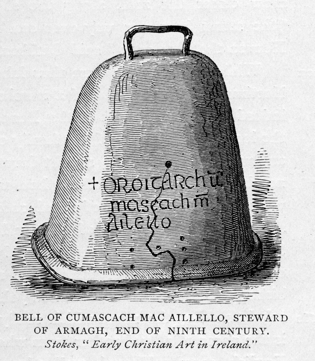 Bell of Cumascach Mac Aillelo, Steward of Armagh, End of Ninth Century, illustration fra Short History of the English People af J. R. Green, udgivet 1892 af English School