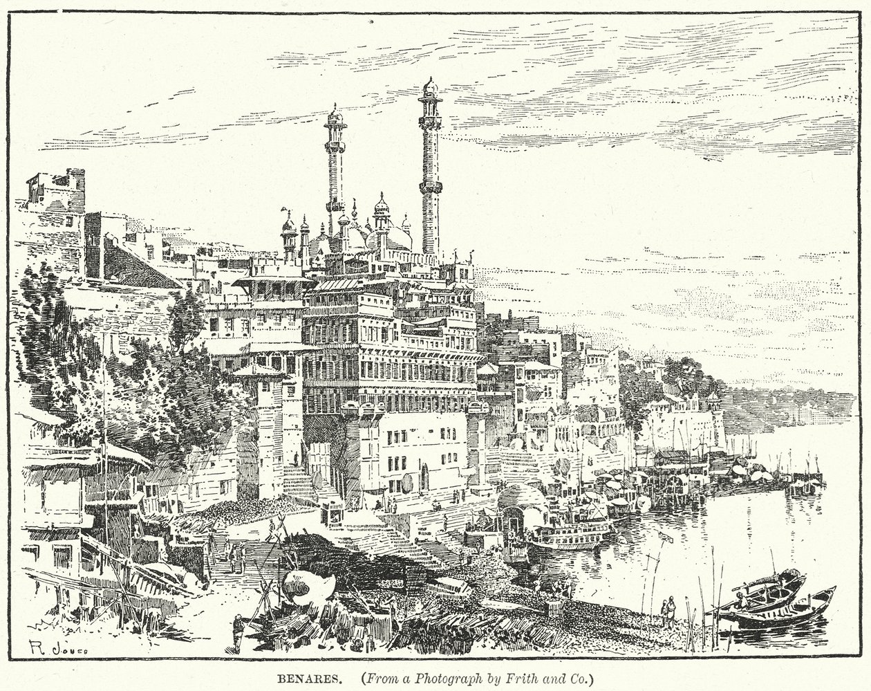 Benares (kobberstik) af English School