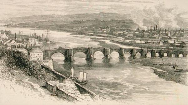 Berwick-upon-Tweed, Northumberland i ca. 1880, fra 