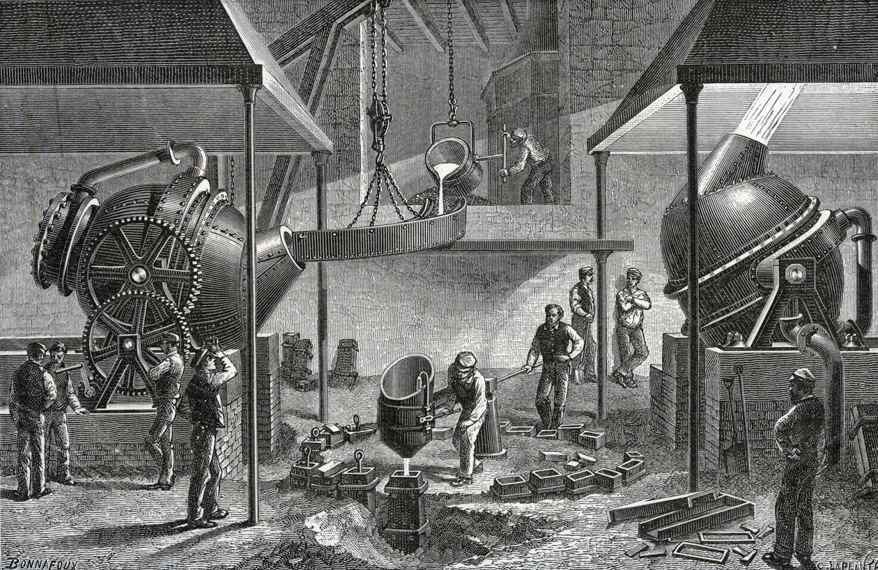 Bessemer-processen, stålværk, Sheffield af English School