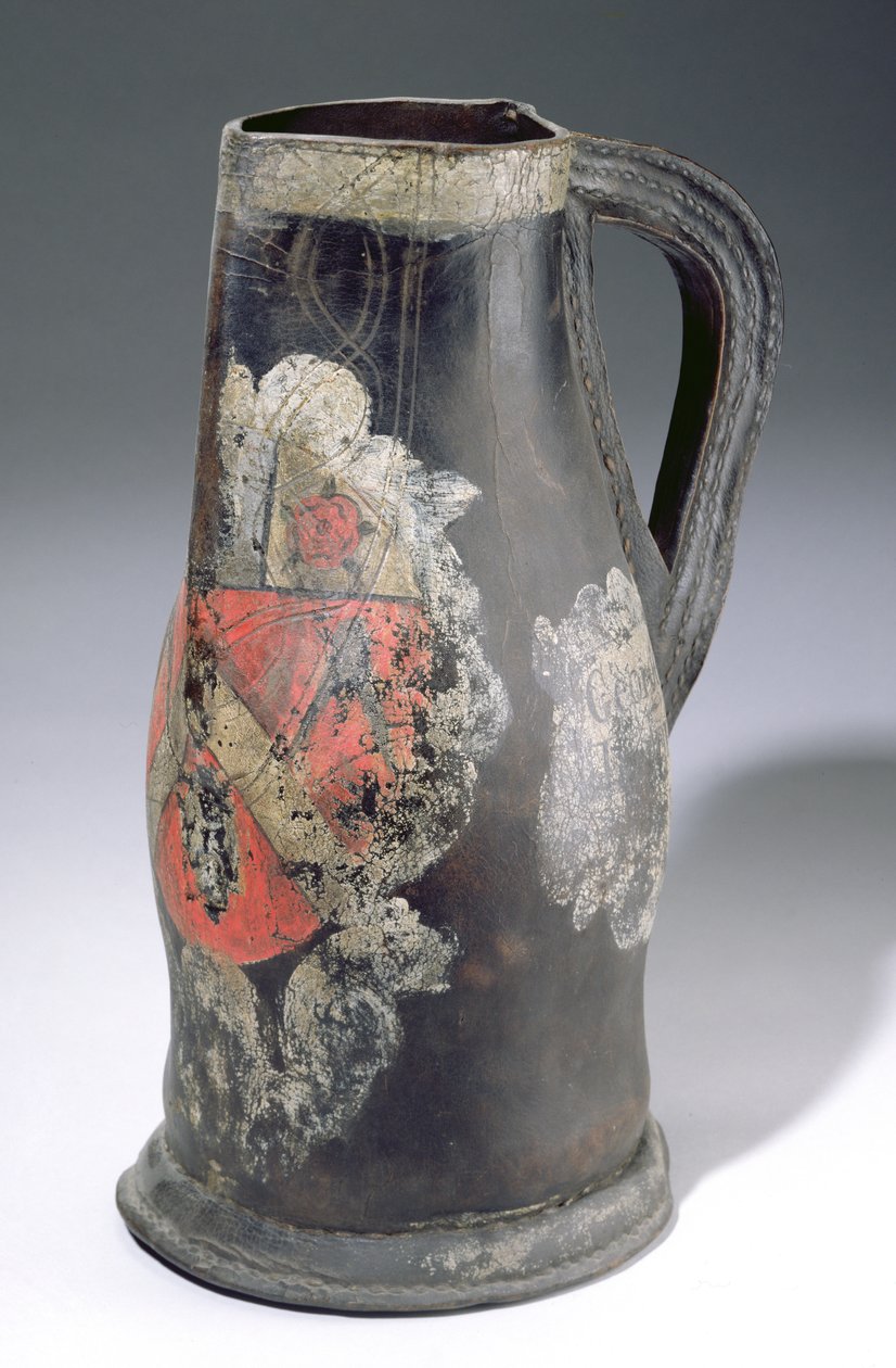 Blackjack kande, 1712 (læder) af English School