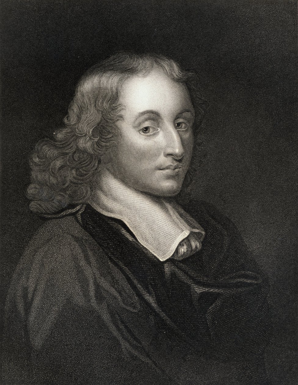 Blaise Pascal (1623-62) fra Gallery of Portraits, udgivet i 1833 af English School