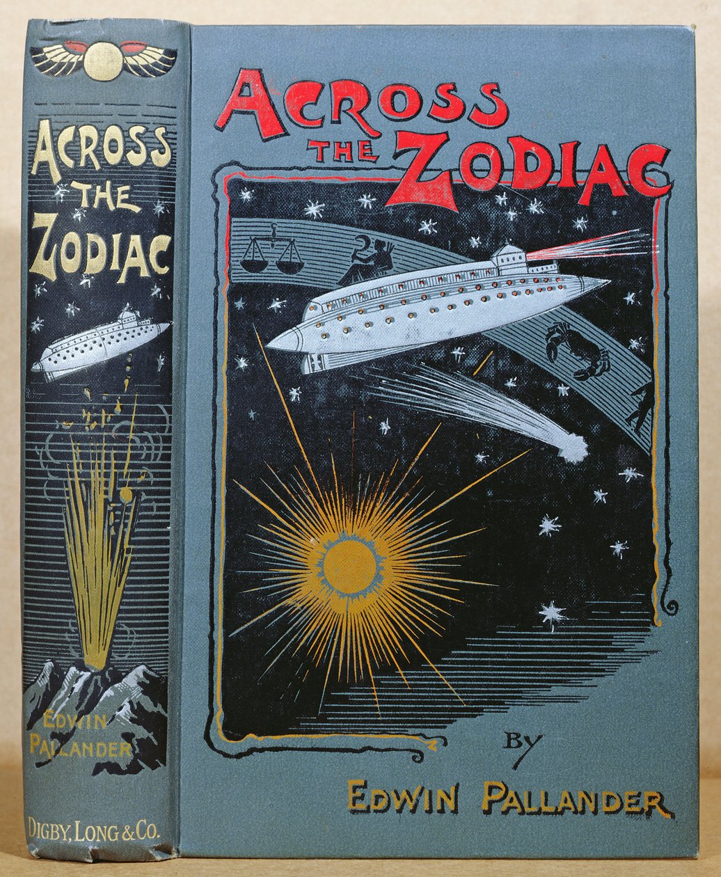 Bogomslag til Across the Zodiac skrevet af Edwin Pallander i 1893 af English School