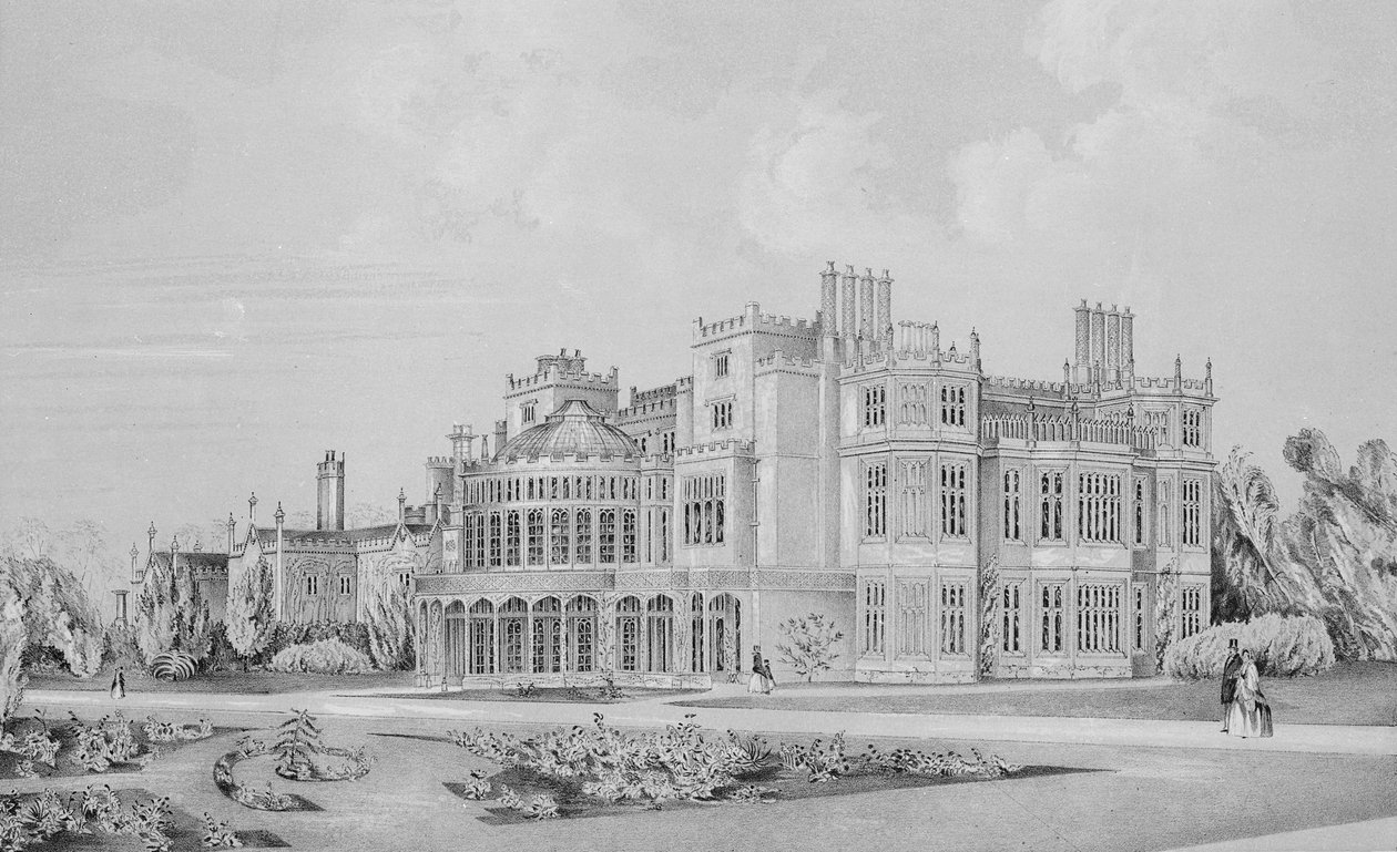Brampton Park nær Huntingdon, 1852 af English School
