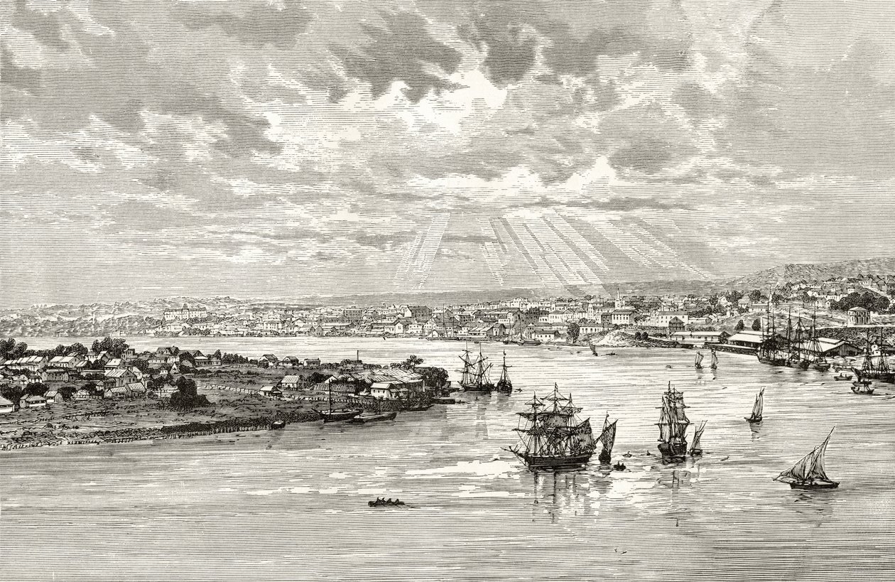Brisbane Harbour, Australien, ca. 1880, fra 