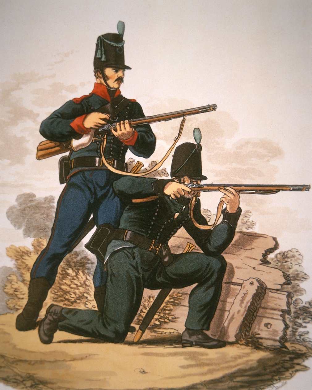 Britiske Riflemen af English School