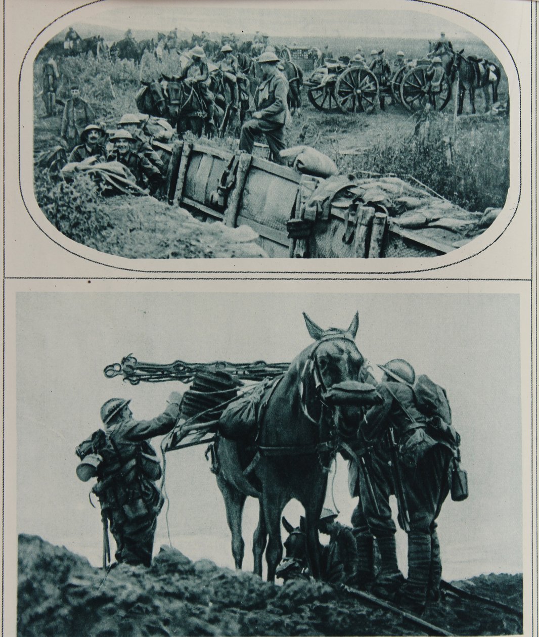 Britiske skytter med pakheste, Flandern, august 1917 af English School