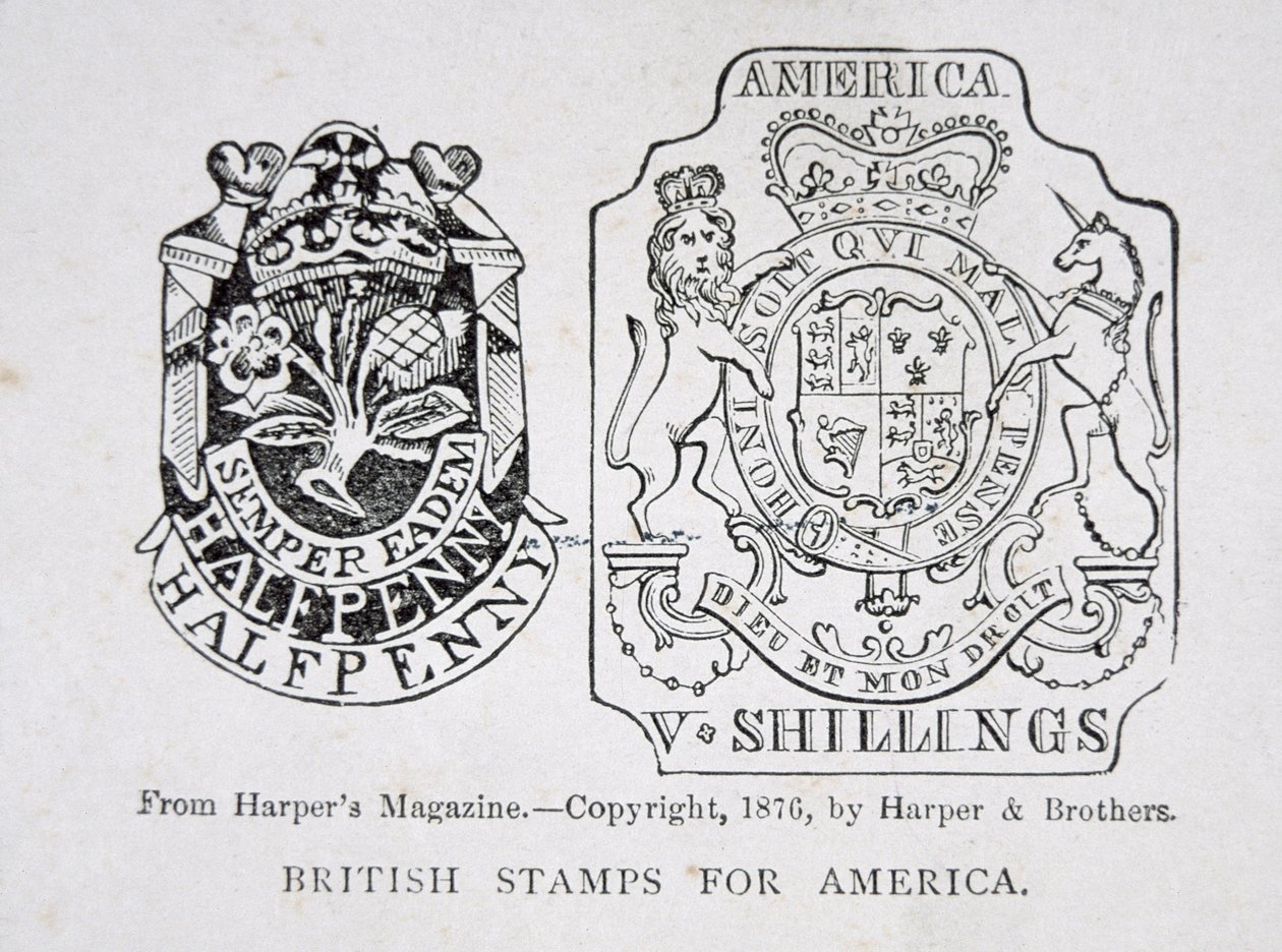 Britiske frimærker til Amerika af English School