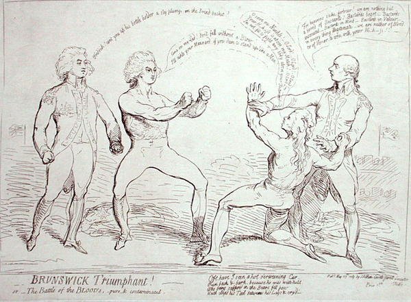 Brunswick triumferende! udgivet af J. Aitken i 1789 (radering) af English School