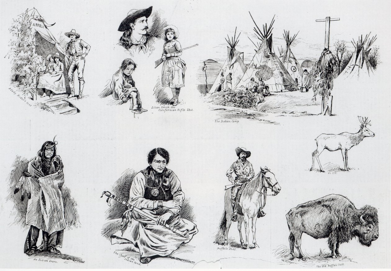 Buffalo Bills Wild West Show, 1887 af English School