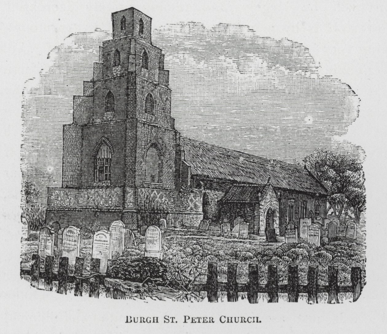 Burgh St Peter Church (gravering) af English School