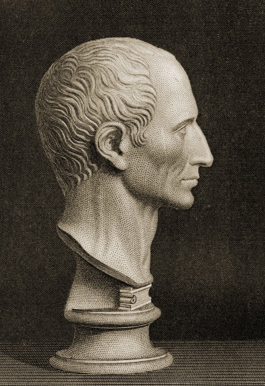 Buste af Gaius Germanicus Cæsar (12-41 e.Kr.) af English School