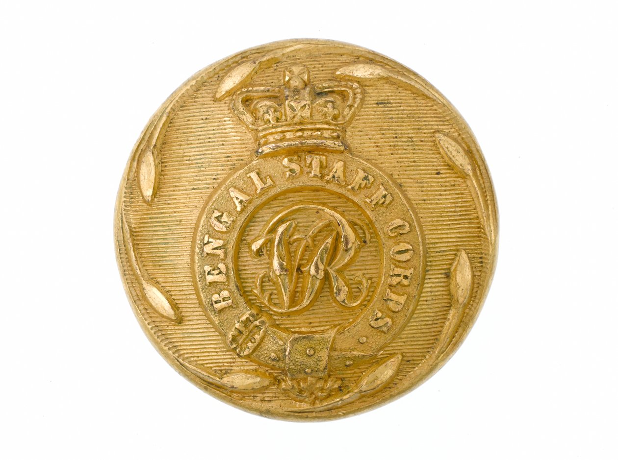 Button, Bengal Staff Corps, 1861-1876 af English School