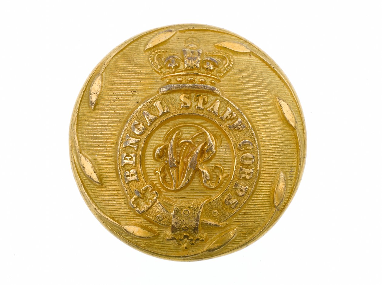 Button, Bengal Staff Corps, 1861-1876 af English School