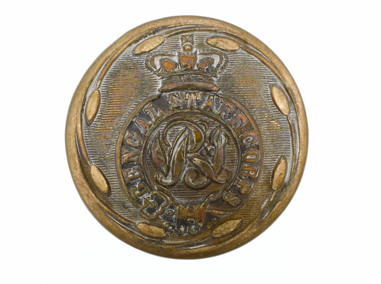 Button, Bengal Staff Corps, 1876-1891 af English School