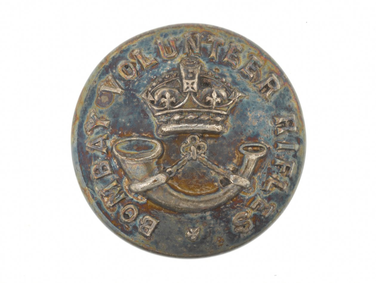 Button, Bombay Volunteer Rifles, før 1901 af English School
