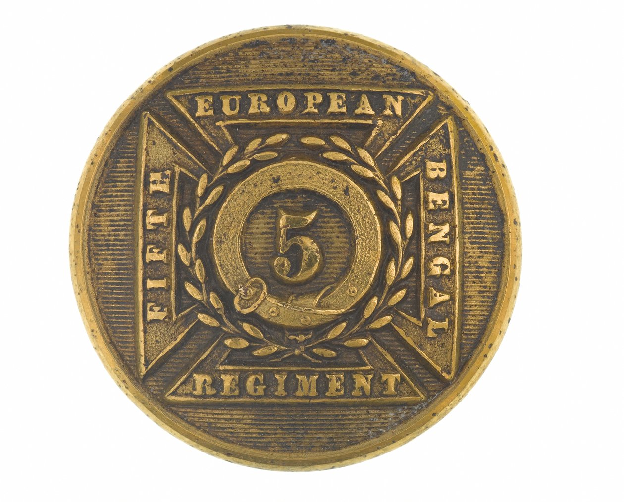 Button, officer, 5. bengalske europæiske regiment, 1858-1860 af English School
