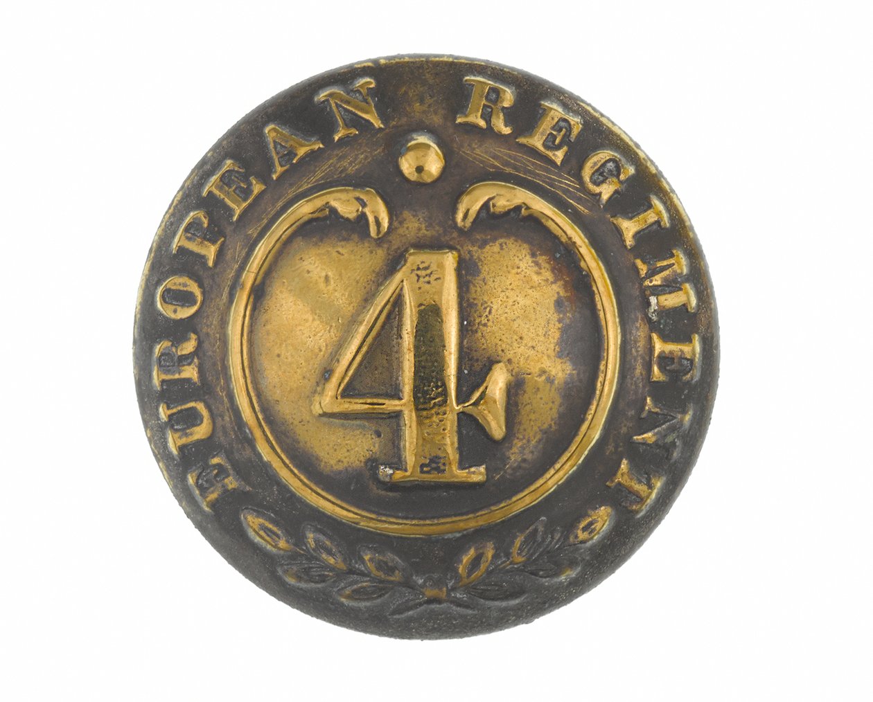 Button, andre rækker, 4. bengalske europæiske regiment, 1855-1861. af English School