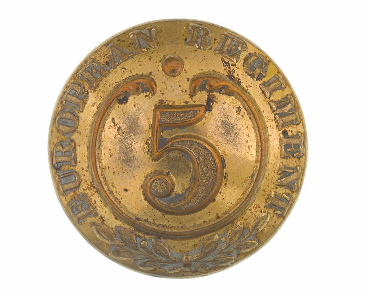 Button, andre rækker, 5. Bengalske europæiske regiment, 1858-1860 af English School