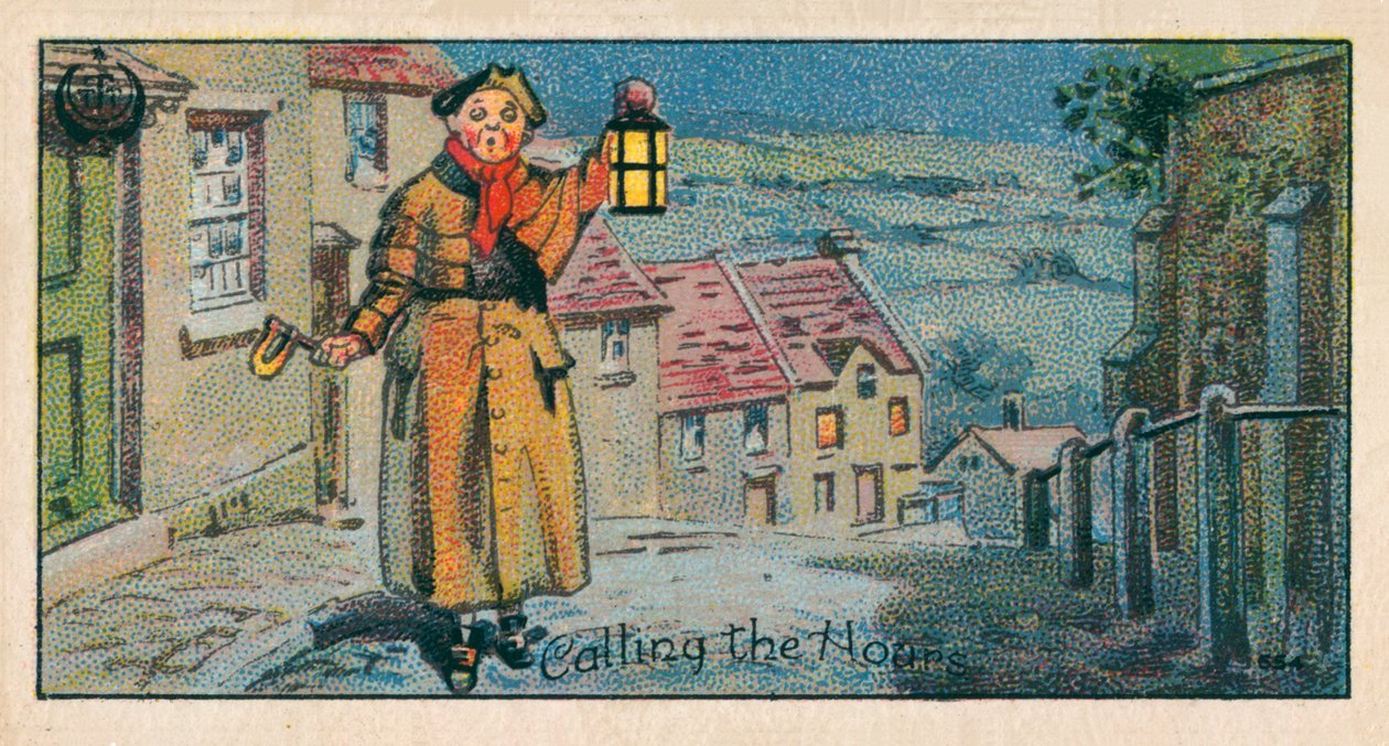 At kalde timerne, Vagten (chromolitho) af English School