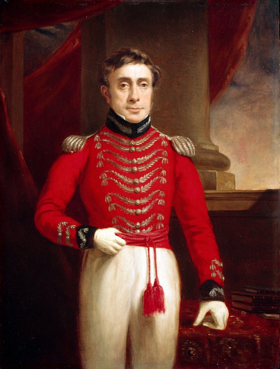 Kaptajn David Leighton (1774-1860) 4. Regiment Native Infantry, ca. 1804 af English School