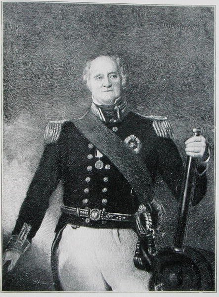 Kaptajn Thomas Masterman Hardy (1769-1839) (gravering) af English School