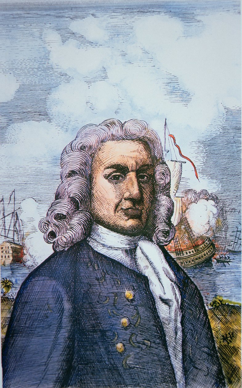 Kaptajn William Kidd (farve litho) af English School