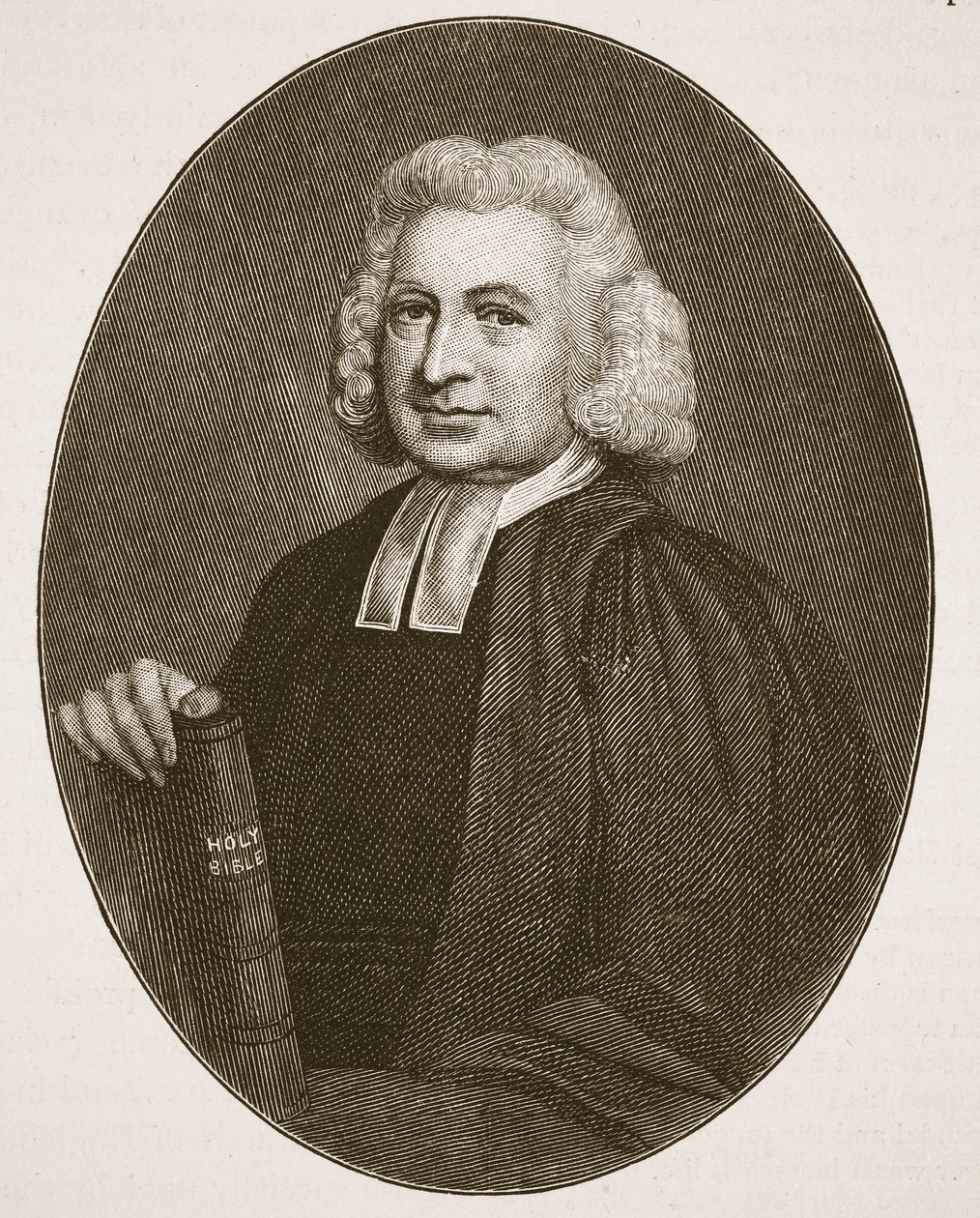 Charles Wesley, illustration fra The Church of England: A History for the People af H.D.M. Spence-Jones, pub. ca. 1910 (sepiafoto) af English School