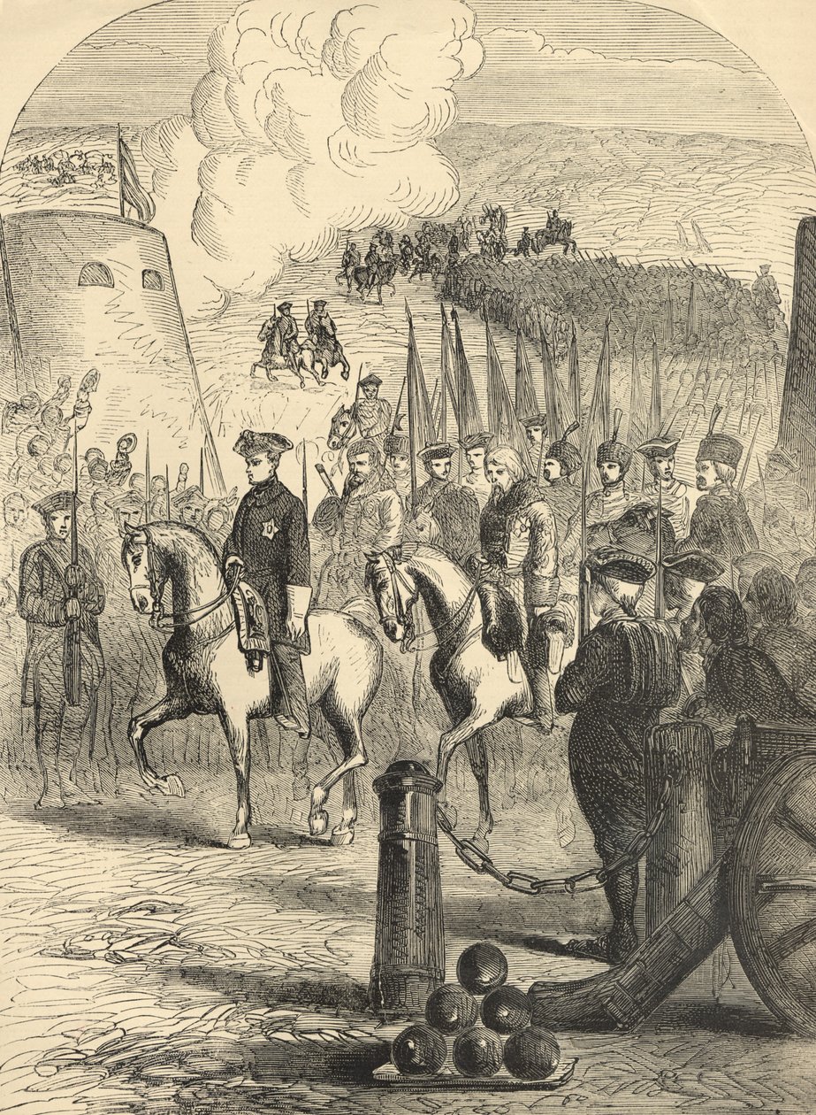 Karl XII af Sverige på vej ind i København af English School