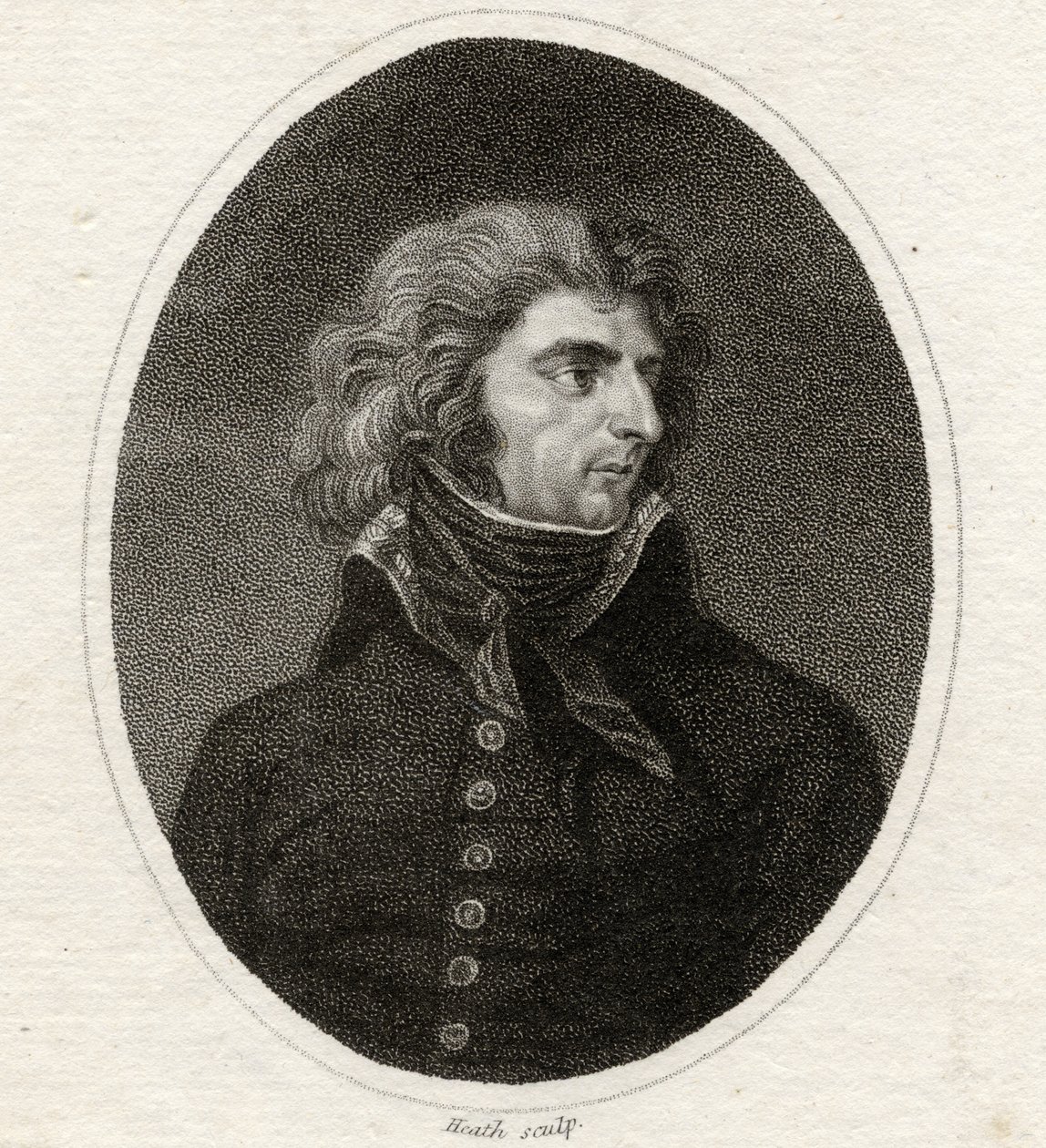 Charles XIV (1783-1844) Konge af Sverige og Norge (1818-44) graveret af Heath, fra 