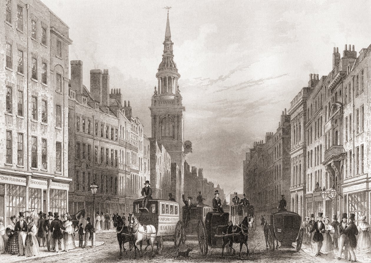 Cheapside, London, England af English School