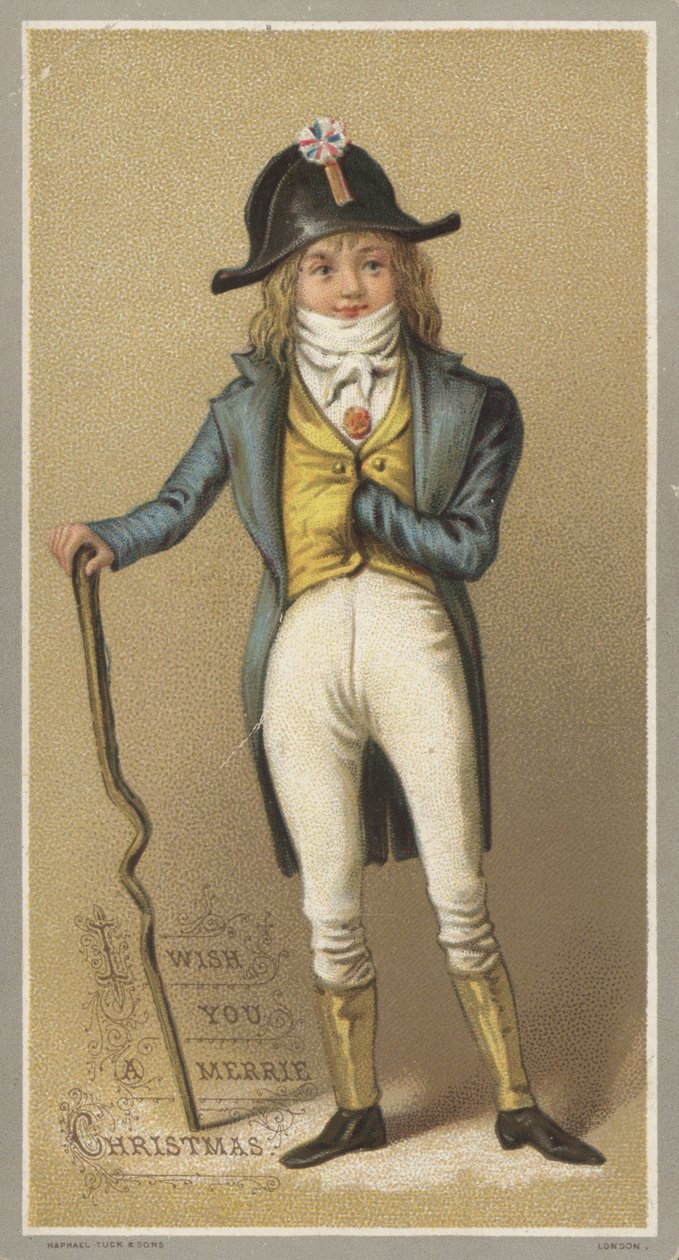 Julekort (chromolitho) af English School