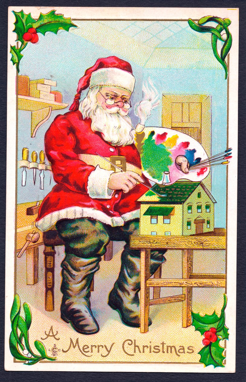 Julepostkort, ca. 1907 af English School