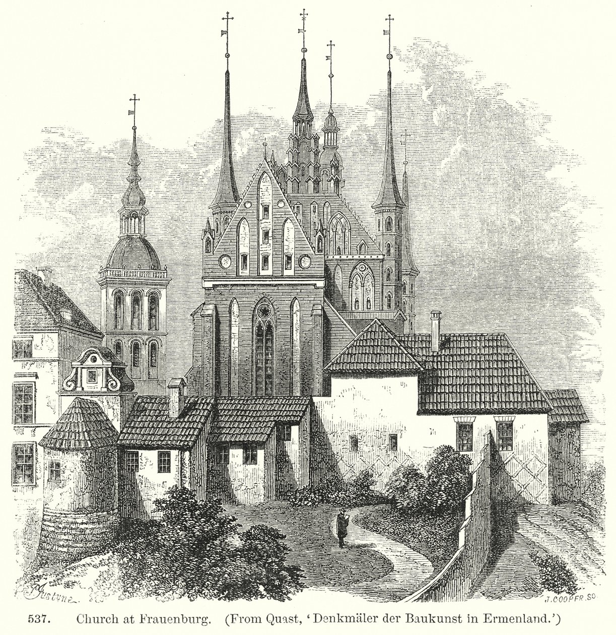 Kirken i Frauenburg (kobberstik) af English School