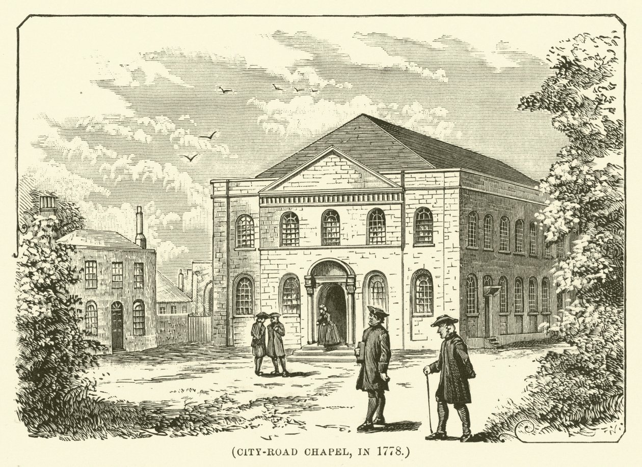 City-Road Chapel, i 1778 (kobberstik) af English School