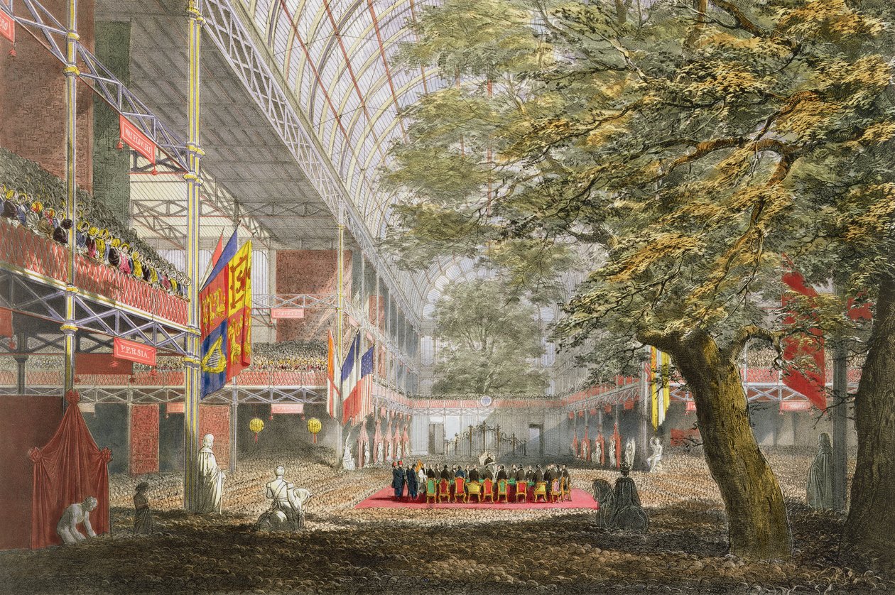 Afslutningsceremoni, fra Dickinsons omfattende billeder af den store udstilling i 1851, udgivet 1854 af English School