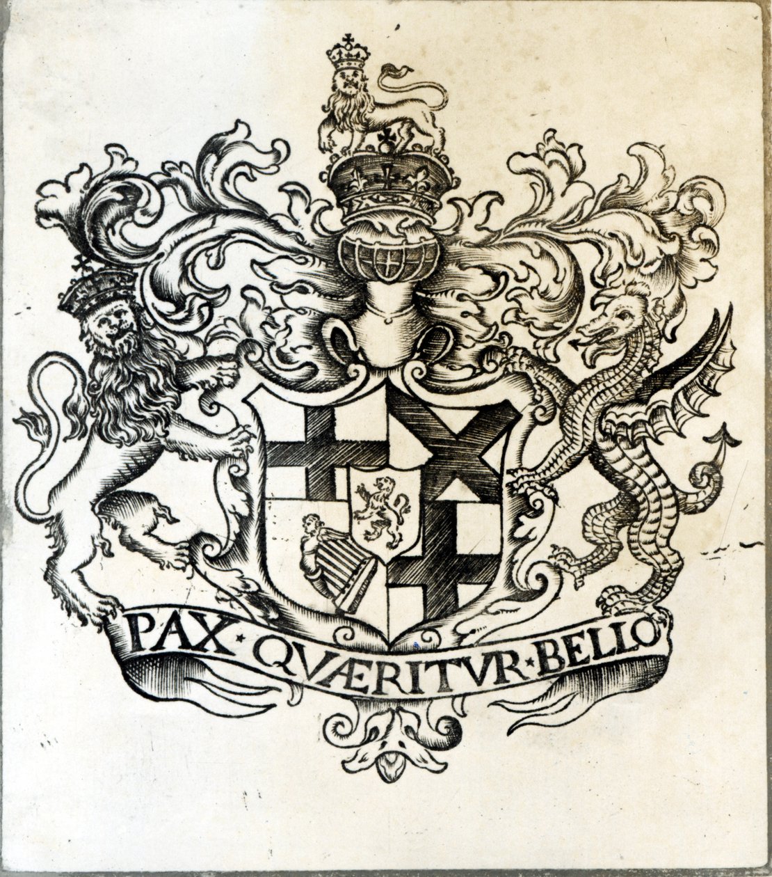 Oliver Cromwells våbenskjold (1599-1658) af English School