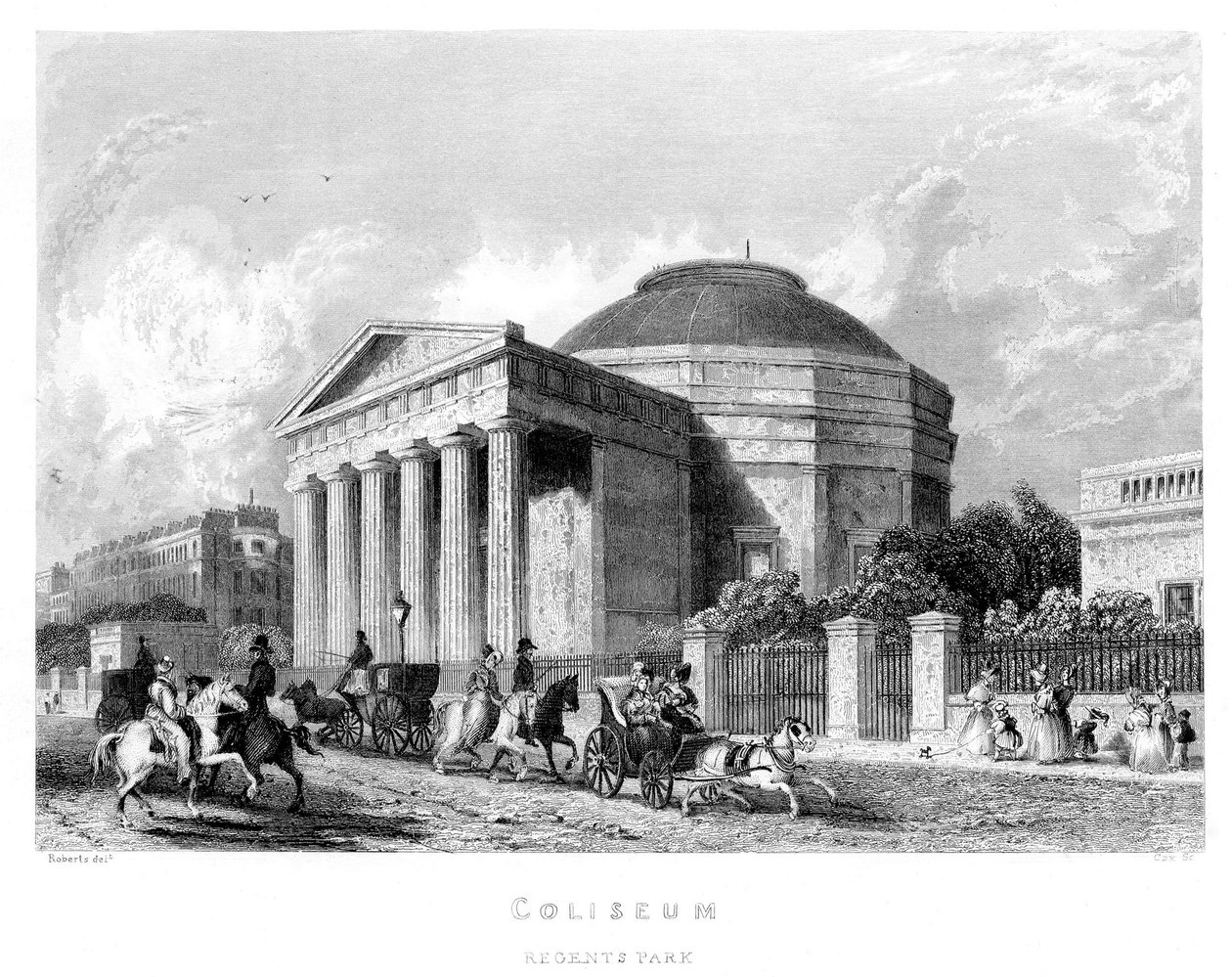 Colosseum, Regents Park, 1837 af English School