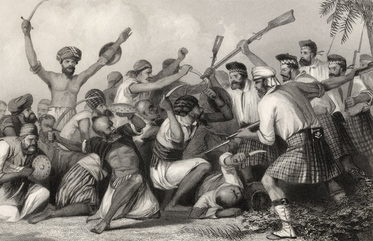 Konflikt med Ghazeerne før Bareilly den 6. maj 1858, fra 