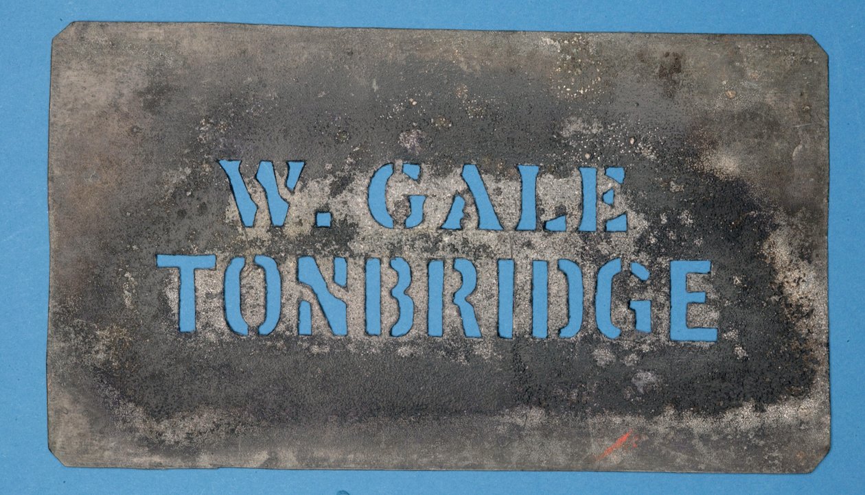 Kobberstencil af W. Gale, Tonbridge (kobber) af English School